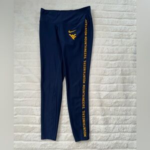 Nike WVU Mountaineers Leggings - Navy and Gold, Women’s size M